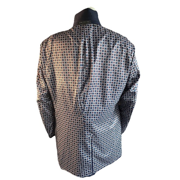 INDOCHINO Bespoke Men Custom Tailored Wool Navy Suit Jacket Pants 44-46R W40xL29 - Picture 9 of 16